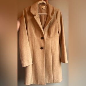 J Crew Tan Single-Breasted Women’s Coat
